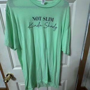 Tultex Light Green Graphic Tee - Short Sleeve